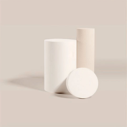 Minimalist White Cylinder Display Set